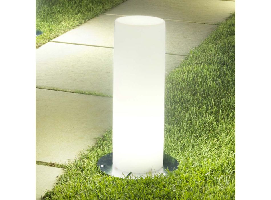 2 udendørs søjlelamper med plast- eller metalbase lavet i Italien - Ninfa Viadurini