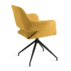 2 180° drejelige lænestole betrukket med stof og metalstel - Ivana Viadurini