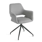 2 180° drejelige lænestole betrukket med stof og metalstel - Ivana Viadurini