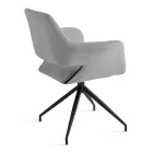 2 180° drejelige lænestole betrukket med stof og metalstel - Ivana Viadurini