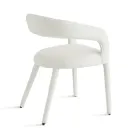 2 polstrede lænestole i Bouclè-stof med betrukket stel - Domenica Viadurini