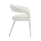 2 polstrede lænestole i Bouclè-stof med betrukket stel - Domenica Viadurini