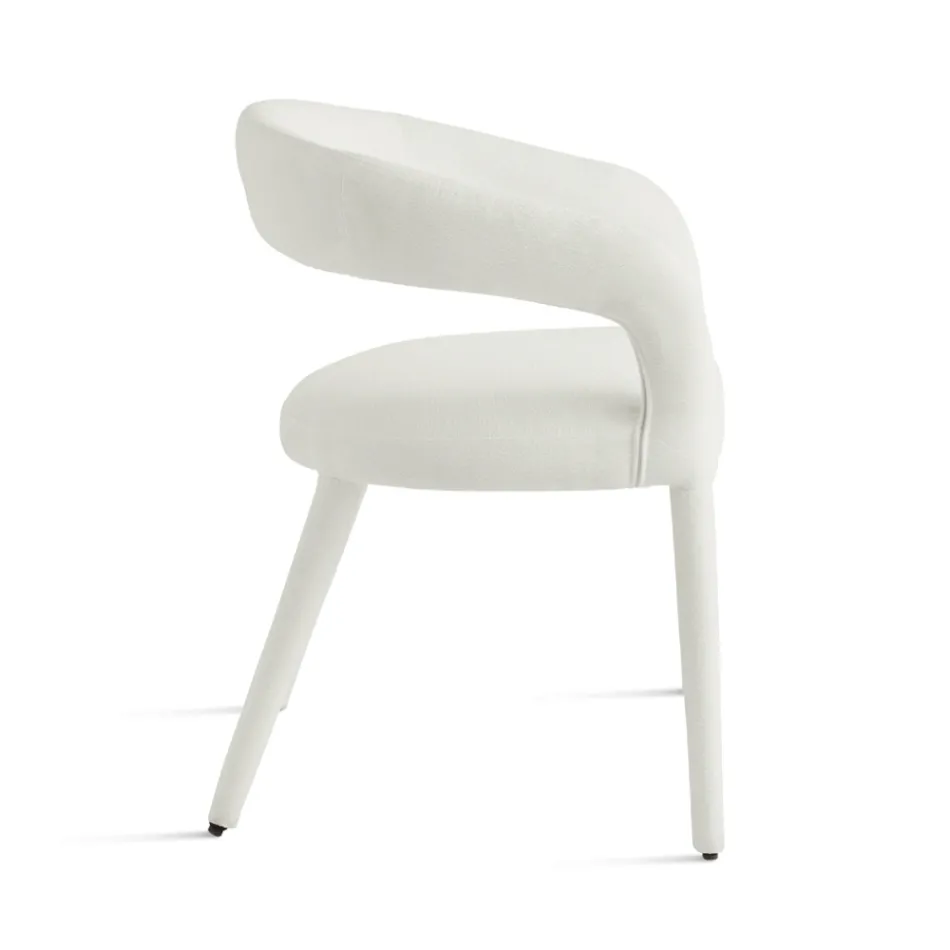 2 polstrede lænestole i Bouclè-stof med betrukket stel - Domenica Viadurini