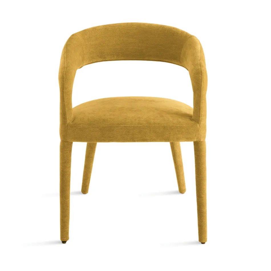 2 polstrede lænestole i Bouclè-stof med betrukket stel - Domenica Viadurini