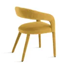 2 polstrede lænestole i Bouclè-stof med betrukket stel - Domenica Viadurini