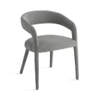 2 polstrede lænestole i Bouclè-stof med betrukket stel - Domenica Viadurini