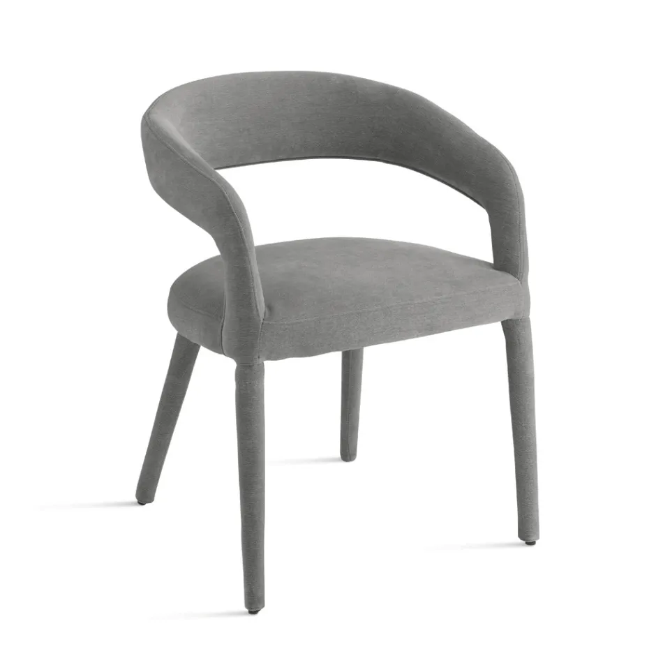 2 polstrede lænestole i Bouclè-stof med betrukket stel - Domenica Viadurini