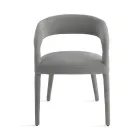 2 polstrede lænestole i Bouclè-stof med betrukket stel - Domenica Viadurini