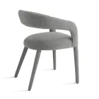 2 polstrede lænestole i Bouclè-stof med betrukket stel - Domenica Viadurini