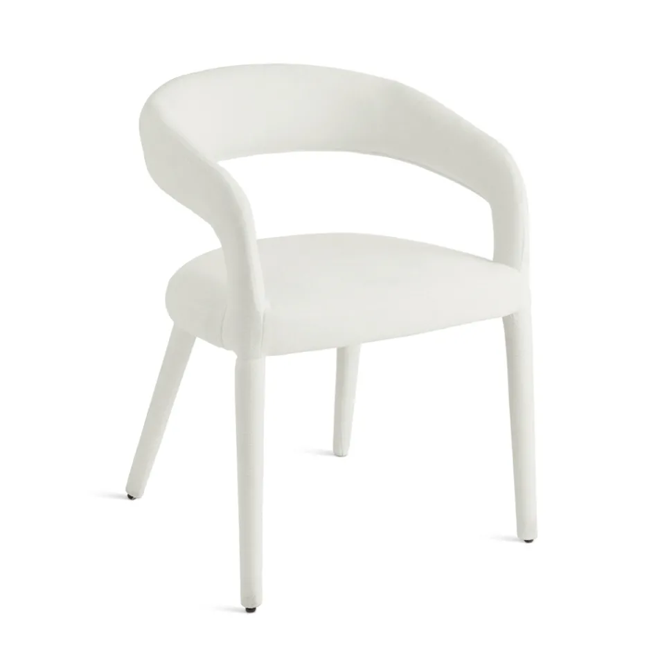 2 polstrede lænestole i Bouclè-stof med betrukket stel - Domenica Viadurini