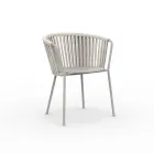 2 havelænestole i rustfrit stål og reb - Luxura Viadurini