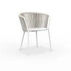 2 havelænestole i rustfrit stål og reb - Luxura Viadurini