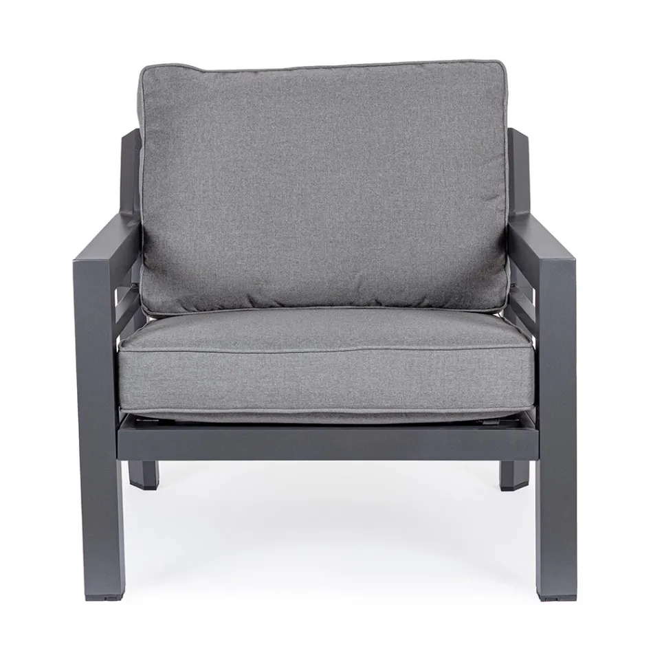 2 havelænestole i aluminium og stof sædehynder - spids Viadurini