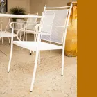 2 klassisk designede metalhavestole fremstillet i Italien - Solis Viadurini
