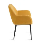 2 lænestole i bouclè-stof i forskellige farver og metalstel - Teodora Viadurini