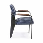 2 stole med armlæn i kunstlæder Vintage Effect Homemotion - Clare Viadurini