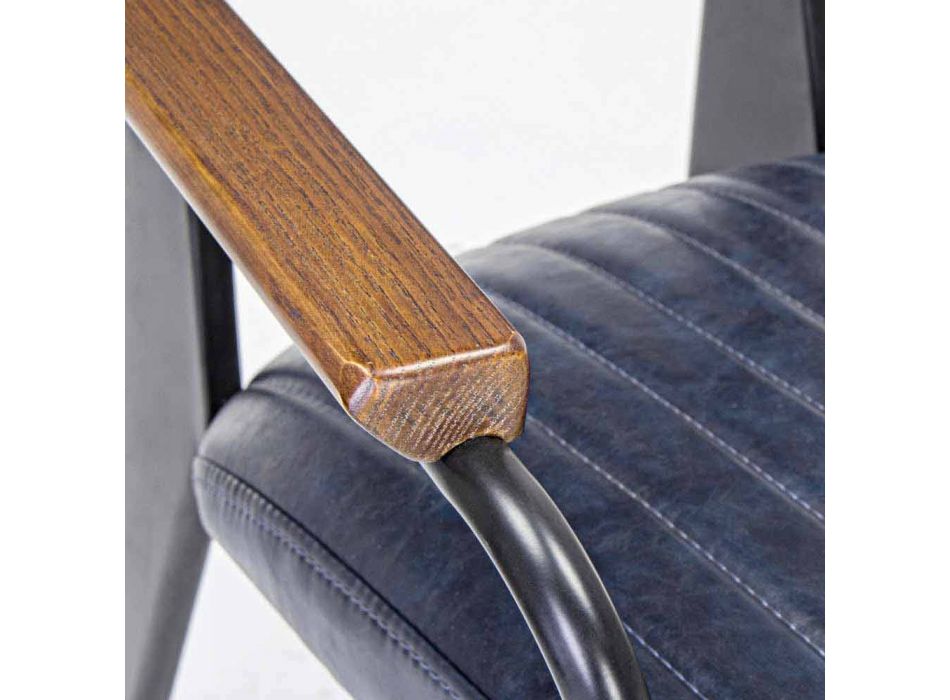 2 stole med armlæn i kunstlæder Vintage Effect Homemotion - Clare Viadurini