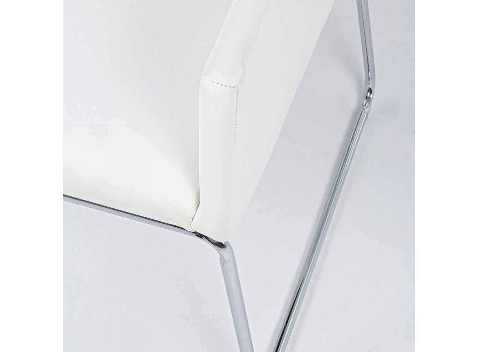 2 stole med armlæn overdækket i kunstlæder Modern Design Homemotion - Farra Viadurini