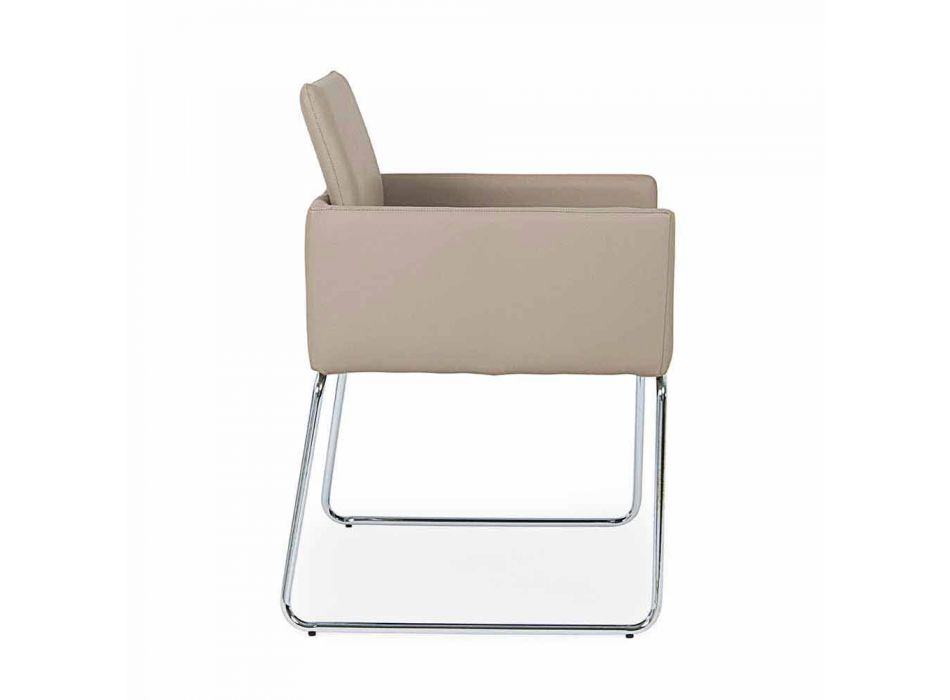 2 stole med armlæn overdækket i kunstlæder Modern Design Homemotion - Farra Viadurini