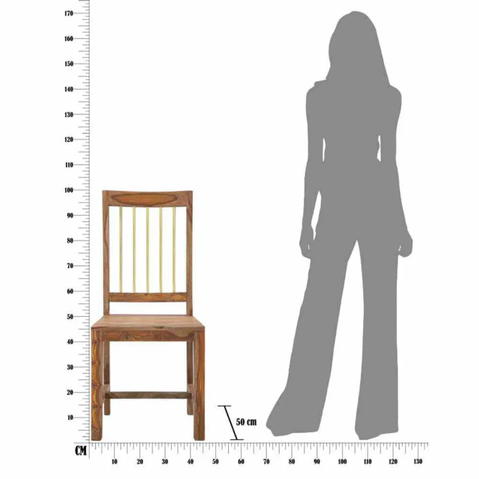 2 moderne køkkenstole i træ - sandet Viadurini