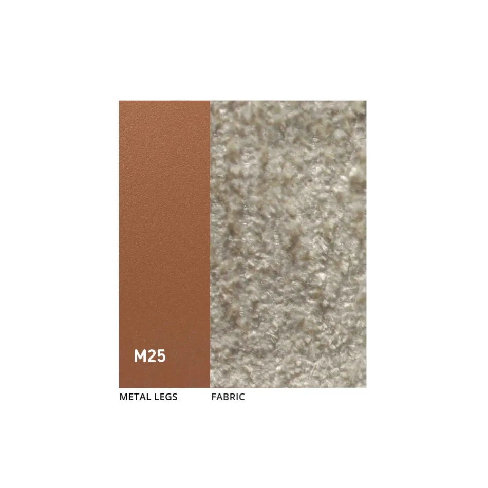 2 indendørs stole lavet af metal med Bliss stofsæde - Avenia Viadurini