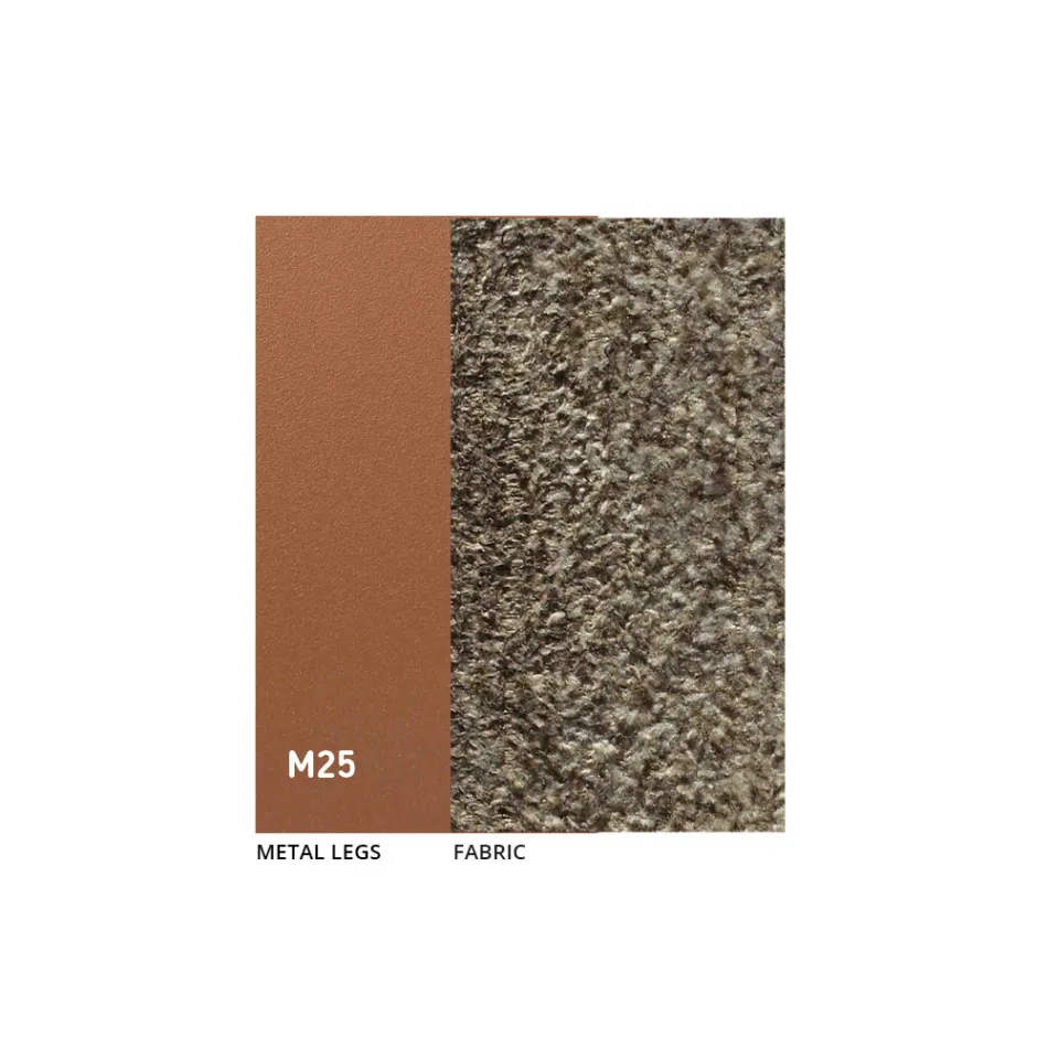 2 indendørs stole lavet af metal med Bliss stofsæde - Avenia Viadurini