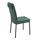 2 polstrede stole i farverigt stof og metalstel - Fabrizio Viadurini