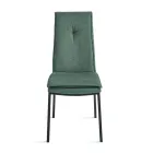 2 polstrede stole i farverigt stof og metalstel - Fabrizio Viadurini