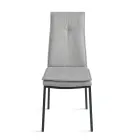 2 polstrede stole i farverigt stof og metalstel - Fabrizio Viadurini