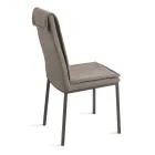 2 polstrede stole i farverigt stof og metalstel - Fabrizio Viadurini