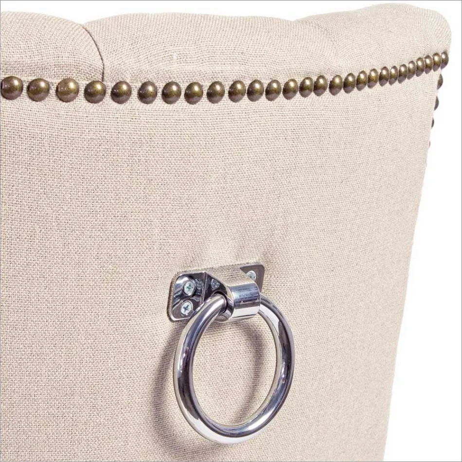 2 moderne linnestole med egetræsstruktur Homemotion - Barna Viadurini