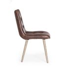 2 moderne stole i industriel stil dækket af kunstlæder Homemotion - Riella Viadurini