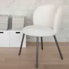 2 stole lavet af grafitmetal med Bliss-stofsæde - Lunea Viadurini