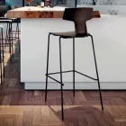 2 Stabelbare barstole i metal og polypropylen fremstillet i Italien - Arlette Viadurini