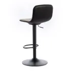 2 skamler med gaslift, mikrofiber og metalsæde - Adonis Viadurini