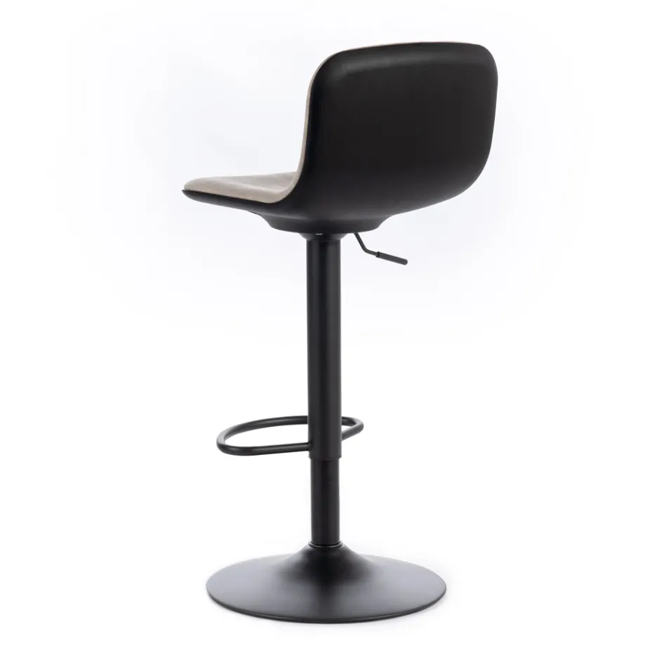 2 skamler med gaslift, mikrofiber og metalsæde - Adonis Viadurini