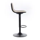 2 skamler med gaslift, mikrofiber og metalsæde - Adonis Viadurini