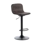 2 skamler med gaslift, mikrofiber og metalsæde - Adonis Viadurini