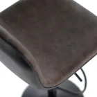 2 skamler med gaslift, mikrofiber og metalsæde - Adonis Viadurini