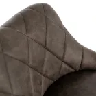 2 taburetter med gaslift, mikrofibersæde og metalstruktur - Abbey Viadurini