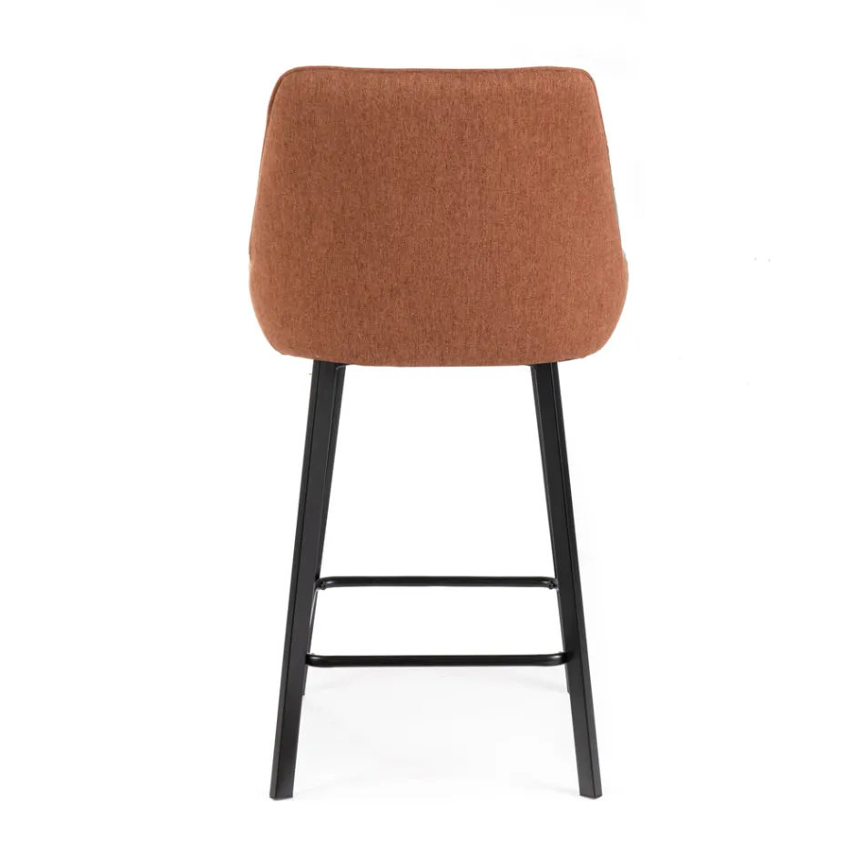 2 Stuestole lavet med stofsæde og metalben - Negroni Viadurini