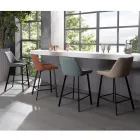 2 Stuestole lavet med stofsæde og metalben - Negroni Viadurini