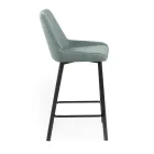 2 Stuestole lavet med stofsæde og metalben - Negroni Viadurini