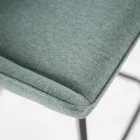 2 Stuestole lavet med stofsæde og metalben - Negroni Viadurini