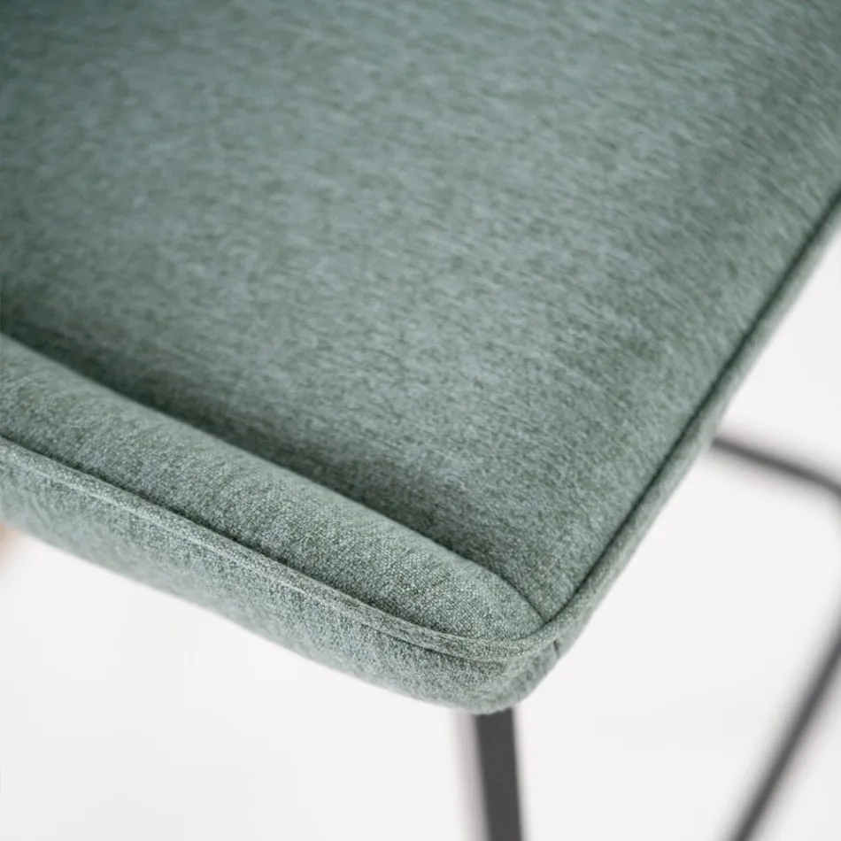 2 Stuestole lavet med stofsæde og metalben - Negroni Viadurini