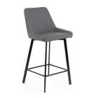 2 Stuestole lavet med stofsæde og metalben - Negroni Viadurini