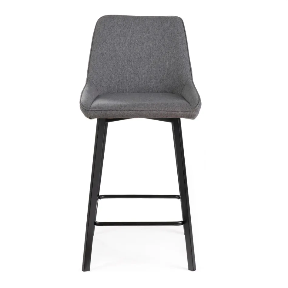 2 Stuestole lavet med stofsæde og metalben - Negroni Viadurini