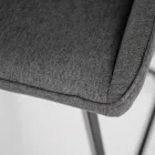 2 Stuestole lavet med stofsæde og metalben - Negroni Viadurini