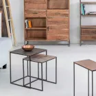 2 Homemotion kaffeborde i aluminium og malet stål - Sereno Viadurini