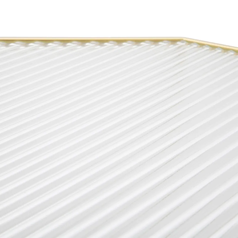 2 telefonborde i gylden jern- og glasplade - Pope Viadurini